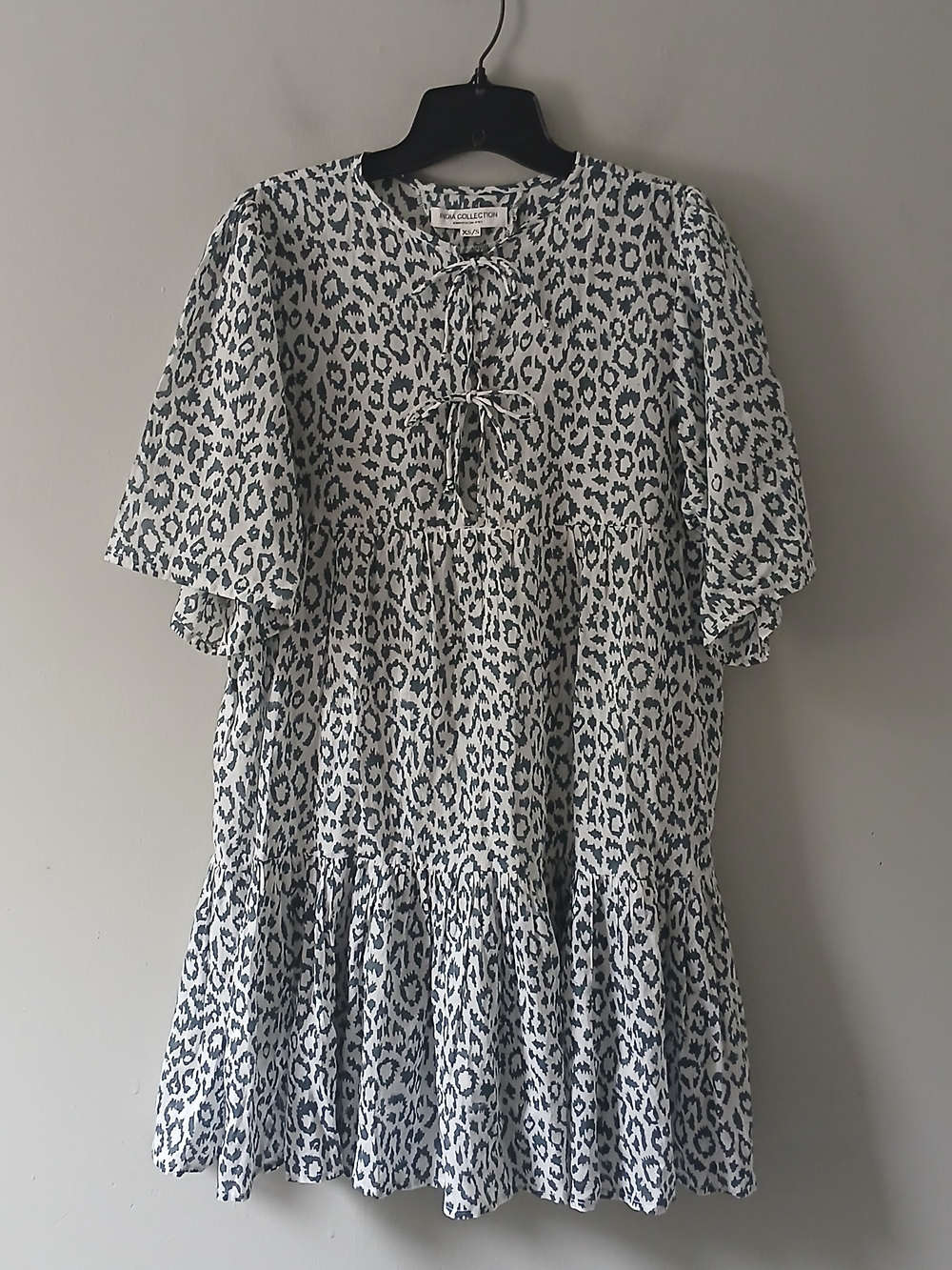 Emerson Fry India Collection Women's Size XS/S Leopard Print Mini Dress Organic